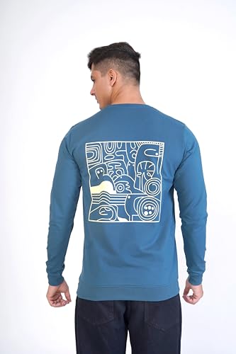 Image of Royaltail Men's Cotton Regular Fit Full Sleeves Pullover Printed Sweatshirts