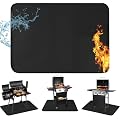 JUSMSS 48x30 Inches Under Grill Mats for Outdoor Grill, Double-Sided Fireproof, Waterproof & Oil-Proof BBQ Matt for Under Grill, Deck, Patio & Grass Protector, Fire Pit Mat & Fireplace Mat
