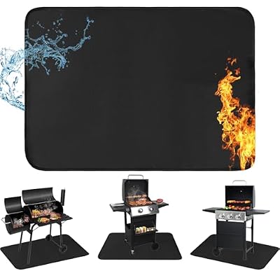JUSMSS 48x30 Inches Under Grill Mats for Outdoor Grill, Double-Sided Fireproof, Waterproof & Oil-Proof BBQ Matt for Under Grill, Deck, Patio & Grass Protector, Fire Pit Mat & Fireplace Mat