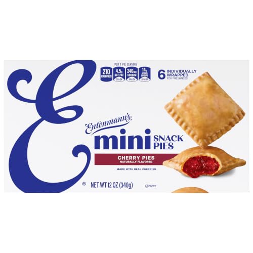 Entenmann’s Minis Cherry Snack Pies, Box of Cherry Pies, 12 oz, 6 Count