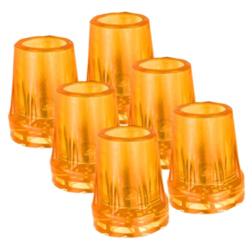 NOLITOY Climbing Cane Foot Cover 6pcs Non-Slip Crutch Tips Replacement for Trekking Poles Anti-Skid Pad for Walking Sticks Easy to Install