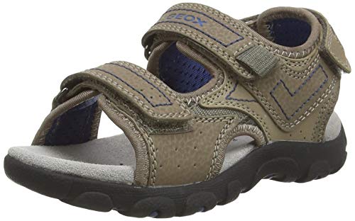 Geox Jr Sandal Strada A, Sandalias con Punta Abierta para Niños, Beige (Lt Beige/AVI O C5t4b), 35 EU