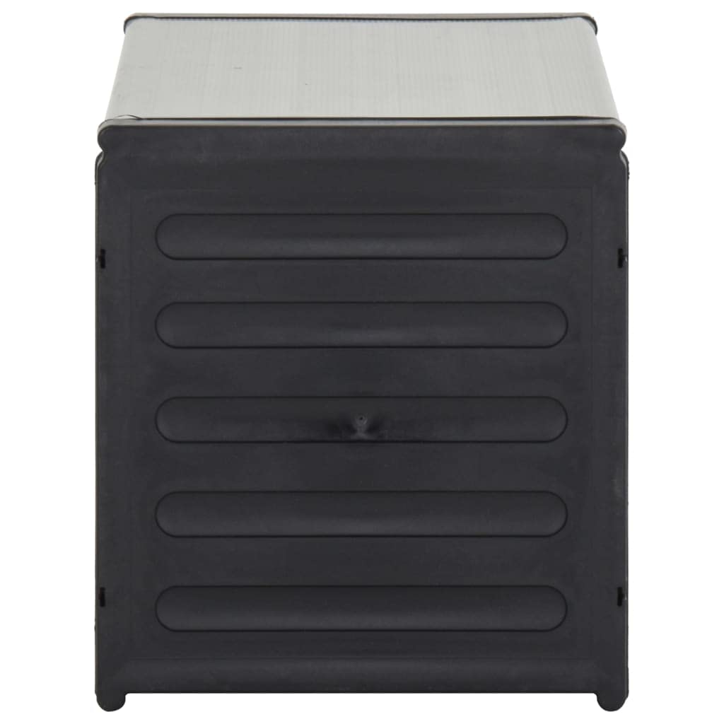 Mülltonnenbox Grau 85 x 34 x 40 cm aus PVC und PP für Recycling Trennung, mit Deckel und geruchsschutz für Küche, Bad, Büro und Garten, leicht zu reinigen und umzusetzen