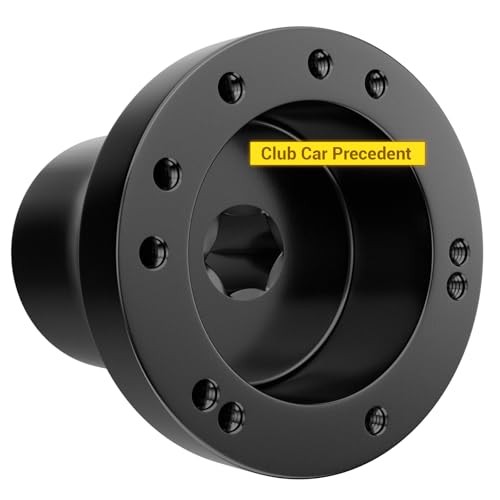 CLUBRALLY Golf Cart Steering Wheel Adapter for Club Car Precedent with 5-6 Holes Steering Wheel-Black