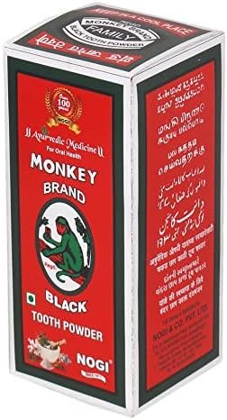 Monkey Brand Black Toothpowder, Whitening- 100 Gm, 1 Count
