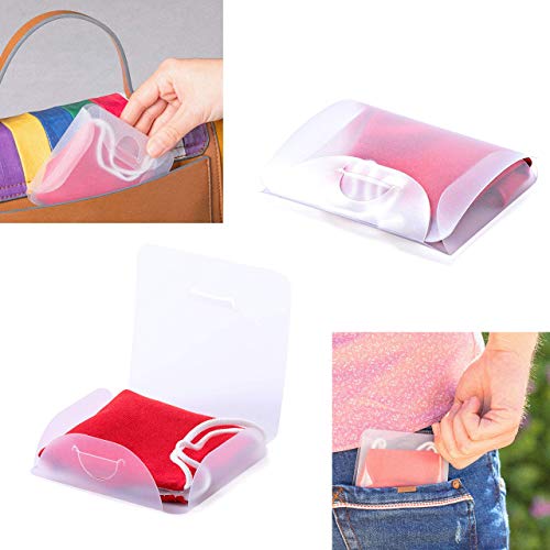 3pcs Estuche portátil Guarda mascarilla. Bolsa/Caja de Almacenamiento de mascarillas Antipolvo para la prevención de la contaminación. 3 Piezas, no Incluye mascarilla