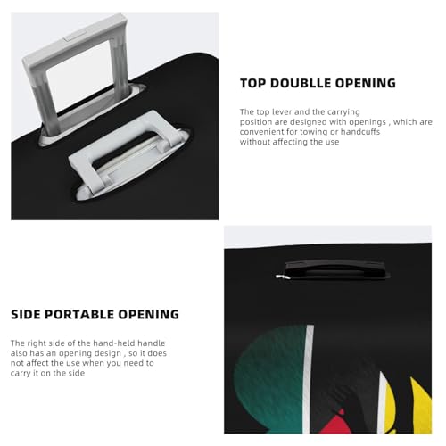 Travel Luggage Cover Mozambique Mozambican Flag Heart Fashion Washable Baggage Suitcase Protector Fit For Luggage Large4