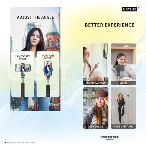 Image of Youtuber Kit | 10 inch Ring Light | Imported mic | Extra-Long MagStick X7 Selfie Stick with Large Reinforced Tripod Upto 67 inch /170 cm, BT Remote, Fb Videos, Reels,