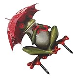 FOMIYES Garten Froschfigur mit Erdspieß Wetterfeste Gartendeko für Terrasse Rasen Tierische Außen Dekoration für Garten Teich und Wege