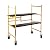 Metaltech Mini Folding Steel Scaffold - 500Lb. Capacity, 39in.W x 21 1/2in.D x 46in.H, Model# I-IMCN
