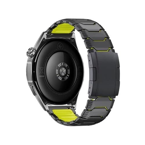 [PLYYQZM] 22mm�`�^�� + �V���R���o���h,�ɍ��� Hua wei Watch Ultimate 2 GT6 GT5 Pro GT4 46mm���������u���X���b�g�ɓK�p(Black green,For GT5 46mm)