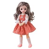 Menolana 1/6 BJD Doll with Clothes Shoes Makeup for Children Day Gift, Orange