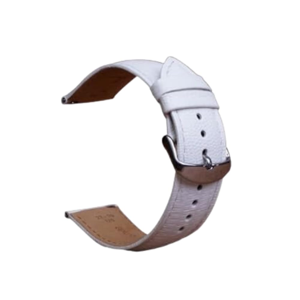 Bharat Origins Quick Release Watch Band 22mm 20mm 18mm, WHITE Leather Watch Bands for Samsung Galaxy Watch 5/4/3 | Huawei Watch | Fossil Watch | Amazfit Watch | Oneplus Watch | Pebble Watch | Seiko Watch | Casio Watch | Citizen Watch | Emporio Armani (B0D2NQLB22) Amazon Price History, Amazon Price Tracker