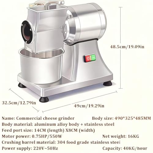 Rallador eléctrico profesional CHEEMHOM 550W con motor potente miniatura 2