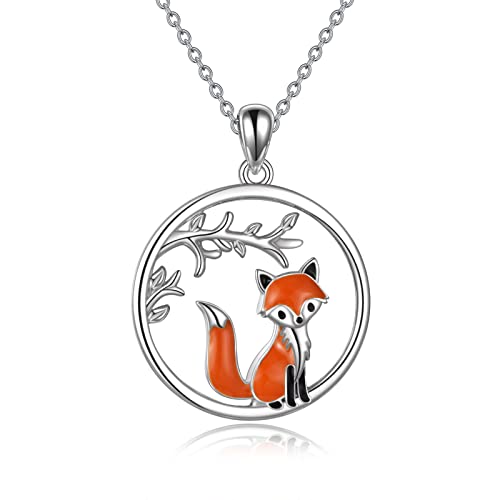 Collier renard argent 925 idée cadeau femme fille