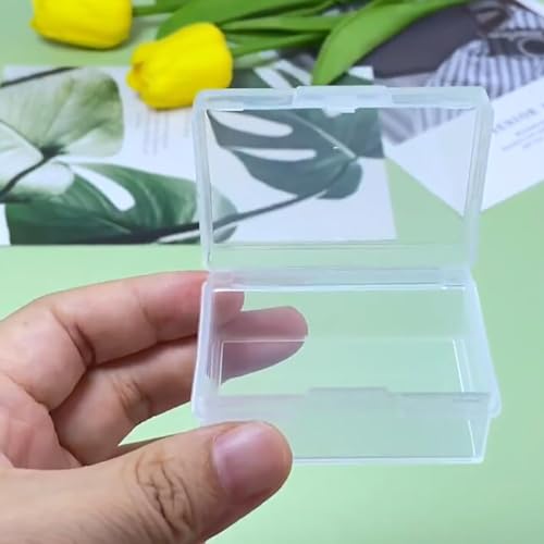 Image of 12 PCS Rectangular Clear Plastic Organizer Storage Box Containers (2.25 x 1.54 x 0.95 Inch), Clear Plastic Beads Storage Containers Box for Beads, Jewelry, Game Pieces and More