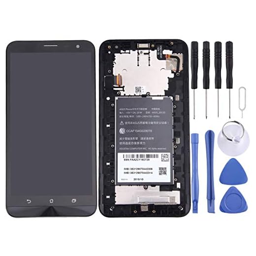 LICHONGGUI IT Schermo LCD e digitalizzatore Assemblaggio Completo con Telaio for ASUS Zenfone 2 Laser / ZE601KL (Nero) Pezzi di Ricambio (Colore : Black)
