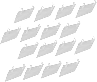 VILLCASE 40pcs Label Shelf Sign Holder Clear Stand Acrylic Wall Sign Holder Wall Mount Coat Hanger Stand Merchandise Holder Bin Pantry Shop Price Tag Plastic Tags PVC Commodity Listing