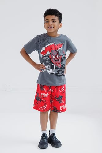 Marvel T-Shirt and French Terry Shorts Outfit Set Infant to Big Kid Sizes (12 Months - 18-20)