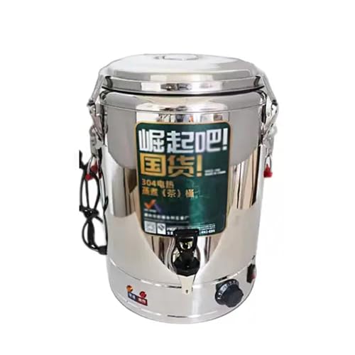 RR-YRL Barril Aislado De Gran Capacidad Comercial 220V, 304 Barril Eléctrico De La Cocina De La Calefacción Del Acero Inoxidable, Control De La Temperatura 30-110,B,30L