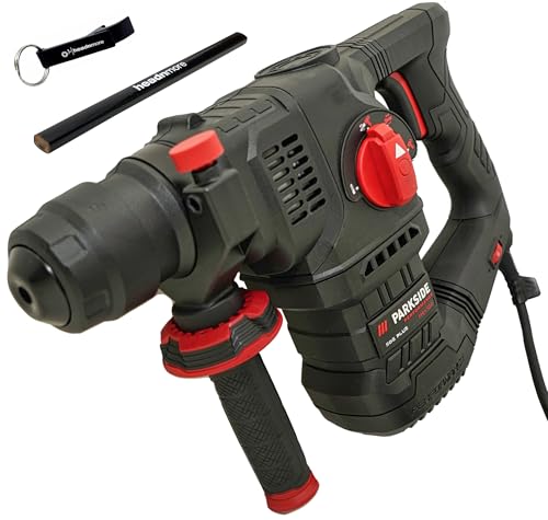 Oferta HEADNMORE para PARKSIDE PERFORMANCE® Martillo perforador y cincelador PPBH 1050 – 1050 W, 4,1 J energía de impacto, SDS-Plus en maletín con abrebotellas llavero y lápiz de carpintero HEADNMORE®