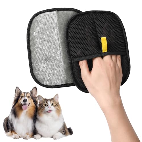 2 Stück Tierhaarentferner handschuh für hundehaare und katzenhaare,Vergrößerte Verdickte fell magnet handschuh zur Tierhaarentfernung für Waschen Enthaaren, Reinigung von Teppichen, Sofas, Kleidung