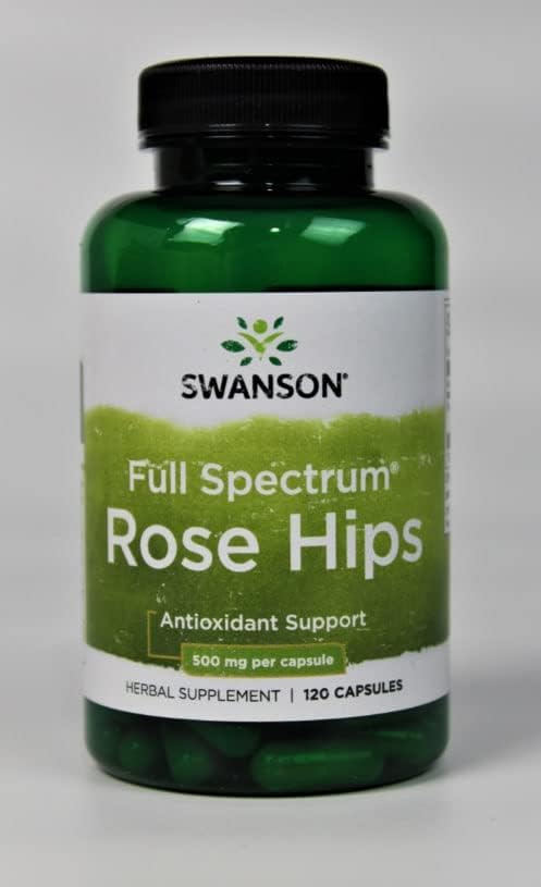Swanson Rose Hips Immune System Antioxidant Weight Management Support Herbal Supplement 500 mg 120 Capsules (Caps)