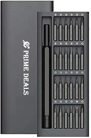 Prime Deals Heavy Magnetic Precision Screwdriver Set 25-1 Repair Kit With Aluminum Storage Box for Mobile Laptop Glasses Camera (Multicolor, Small)