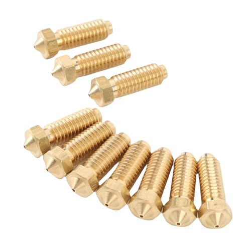 YWBL-WH 8PCS Brass Nozzles Kit for 3D Printer High Speed Printing Compatible with 3 S1 Professional Grade Nozzles (0.8mm