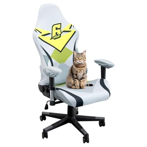 Image of BIETYONE Gaming Chair Covers (No Chair),Office Computer Chair Cover,Jacquard Stretch Prevent Cat Scratching Computer Chair Slipcovers,for Gamer Computer Chair Replacement Protector Cover,Player 6