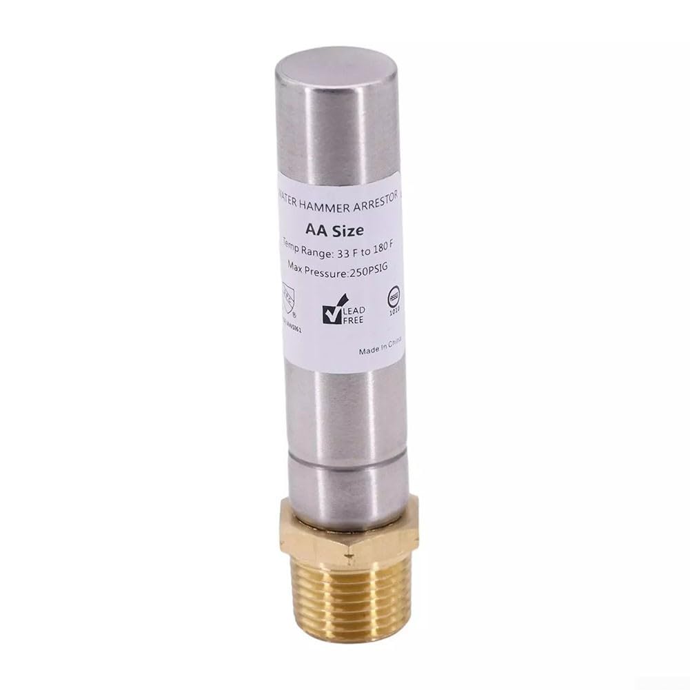 Oniissy Water Hammer Arrestor Hammer Arrestor 1/2 Kitchen Stainless Steel Arrestor,Stainless Steel Water Hammer Arrestor for Washing Machine