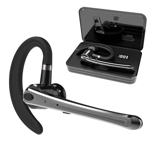 Bluetooth Headset Bluetooth Earpiece for Cellphones - BlueFit Wireless Blue Tooth 5.0 Head Set in-Ear Piece w/Mic Microphone for Cell Phone Hands-Free Noise Canceling for Car