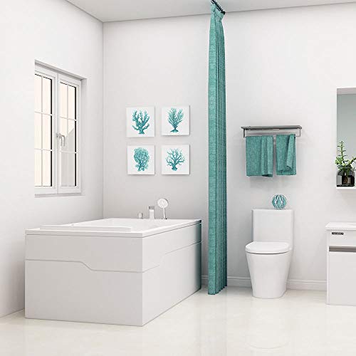 Adecuado Modern Wall Art for Living Room Coastal Canvas Paintings Green Prints Coral Pictures Sea Life Artwork Ocean Animal Home Decor Ready to Hang for Bedroom Bathroom 12x12 Inch, 4 Panels - Image 4