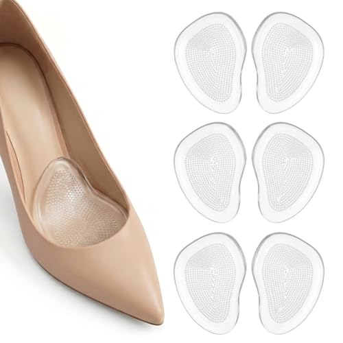 Demi Semelles Coussinet, 3 Paires Silicone Pied Protection Métatarsiens