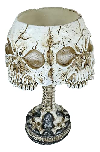 Ebros Gift Day Of The Dead Ossuary Gothic Triple Skull Faces Mini Led Color Changing Table Desktop Courtesy Lamp Figurine Day Of The Dead Halloween Accent Decorative Night Light #TOP6