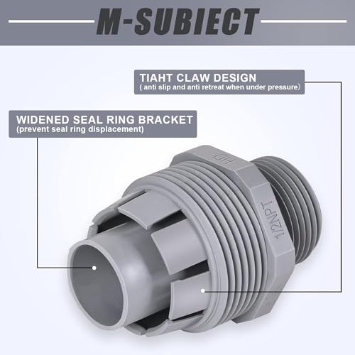 Conector de conducto estanco al agua y polvo de 1/2 pulgada de PVC 5