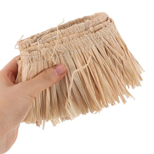 Rafia natural de flecos versátiles hechos a mano para adornos personalizados de verano 5