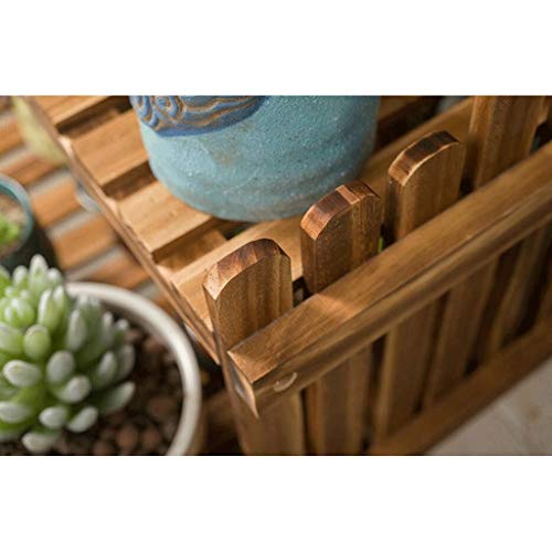 Jahh Wooden Potting Table Greenhouse Gardening Flower Planting Station With Galvanized Surface (Size : 80Cm) #TOP5