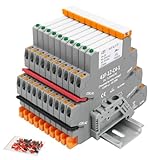 (10pcs) 24V Relays,din Rail,24V Coil dc/ac,Silm,PLC Signal Relay,HF41F/12-ZS 5 Pin 1NO 1NC 6A SPDT with LED...