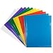 JAM PAPER Plastic Sleeves - Letter Size - 9 x 11 1/2 - Assorted Color Project Pockets - 12 Page Protectors/Pack