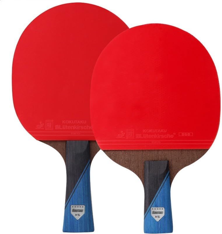 JITEM Ping Pong Paddles,Table Tennis Paddles,Table Tennis Bat Set, 2 Pieces of Table Tennis Rackets with Portable Bags, 7 Layers of Chicken Wing Wood, High Bomb Sponge, Non -Slipproof Handle(Color:B)
