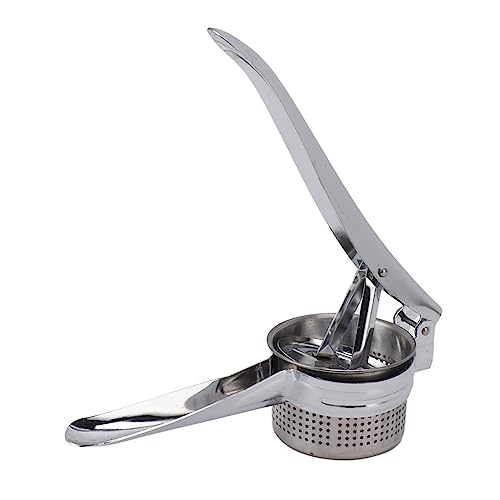 La Mejor Lista de Exprimidores manuales más recomendados. 49 Machacador de Papas, Triturador Manual Triturador de Papas de Acero Inoxidable, Exprimidor de Prensa de Alimentos Multifuncional, Triturador Manual de Papas para Frutas y Verduras