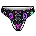 XUTSAKDCJ Women's Fashion No Show Thong Comfortable Gothic Trippy Purple Sun Moon Magic Alchemical Cosmic Witch Witchy Panties Workout Yoga Gym Seamless Thongs
