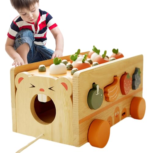Jouets pour la motricité fine des enfants jeu carotte bois fête