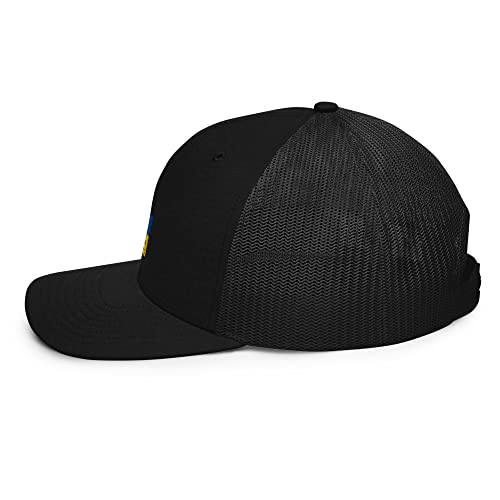 Gorra Ucrania negra trucker snapback ajustable con malla transpirable de verano 4