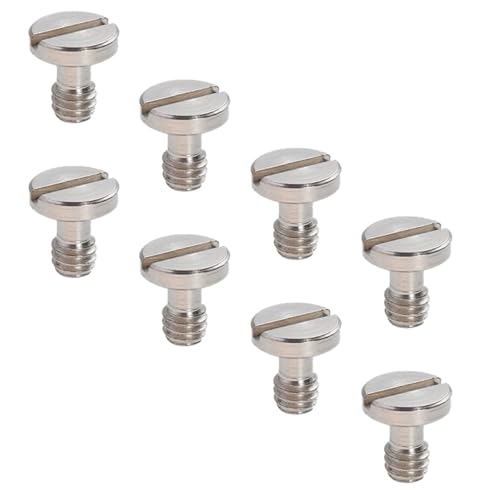 OATIPHO 8 Pezzi Vite Treppiede 1/4 Pollice in Ferro per Piastra a Sgancio Rapido Compatibile Fotocamere Monopiedi e Accessori di Illuminazione Vite Montaggio per Attrezzatura