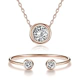 ISAACSONG.DESIGN 14K Gold Plated Adjustable Cuff Bangle Bracelet Zirconia Crystal Stone Jewelry for Women