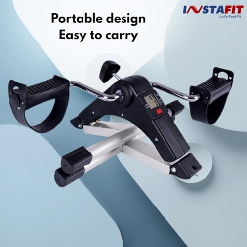 Image of Mini Pedal Exerciser Cycle for Home & Office, Under Desk Arm & Leg Exercise Bike, LCD Display with Time, Count & Calories, Adjustable Resistance