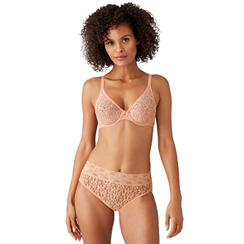 Image of Wacoal Women's Halo Lace Unlined Mid Coverage Underwire Bra, 851205