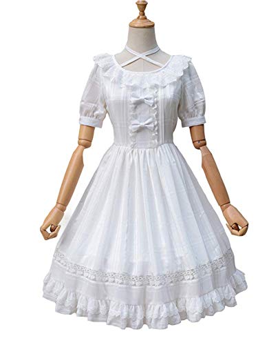 Vestido blanco para niñas estilo princesa cosplay miniatura 3